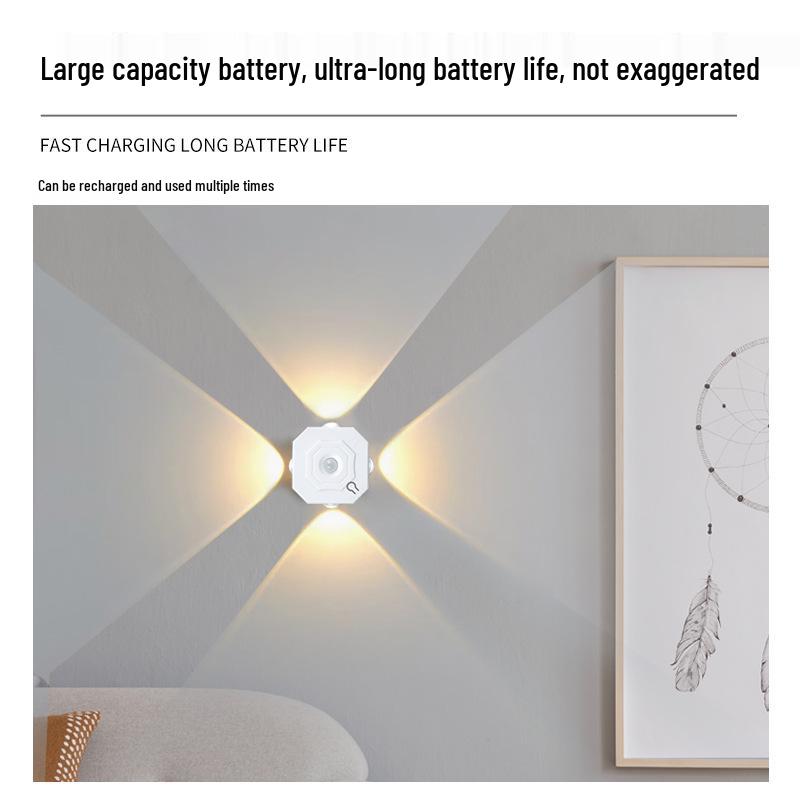 Rechargeable Motion Sensor Wall Lamp with Magnetic Mount