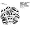 Carnival Themed Decorations 12PCS Halloween Skull Balloon Set, Aluminum Foil Balloons, Black And White Balloons Striped Realistic Print for