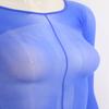 Womens Glossy Unitard See-through Stretchy Bodystocking Long Sleeve Bodysuit Valentines Day Nightwear