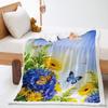 Sunflower Pastoral 2D Digital Printing Lamb Fleece Blanket Thickened Crystal Fleece Blanket