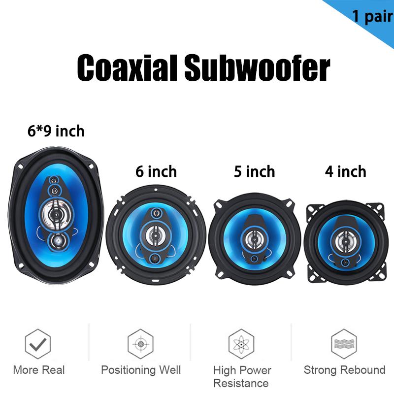 1Pair Car Speakers HiFi Coaxial Subwoofer Universal Automotive Audio Music Full Range Frequency Car Stereo Speakers Modification