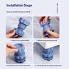 4 Stück Verstellbare Anti-Vibrations-Waschmaschinenfüße, Geräuschreduzierend, Wasserdicht, Kühlschrank-Basispolster, Stützständer