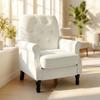 Lounge Chair, 1-Seater Sofa, Padded Seat, Spring Cushion, Linen, 69 x 75 x 90 cm, Cream