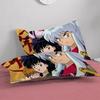 The anime Duvet Cover pillowcase Bedding Children Gift adult Single Double bed Large SizeZip Duvet Cover Inuyasha