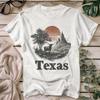 Vintage Texas T-Shirt: Retro Longhorn Rind Grafik T-Shirt