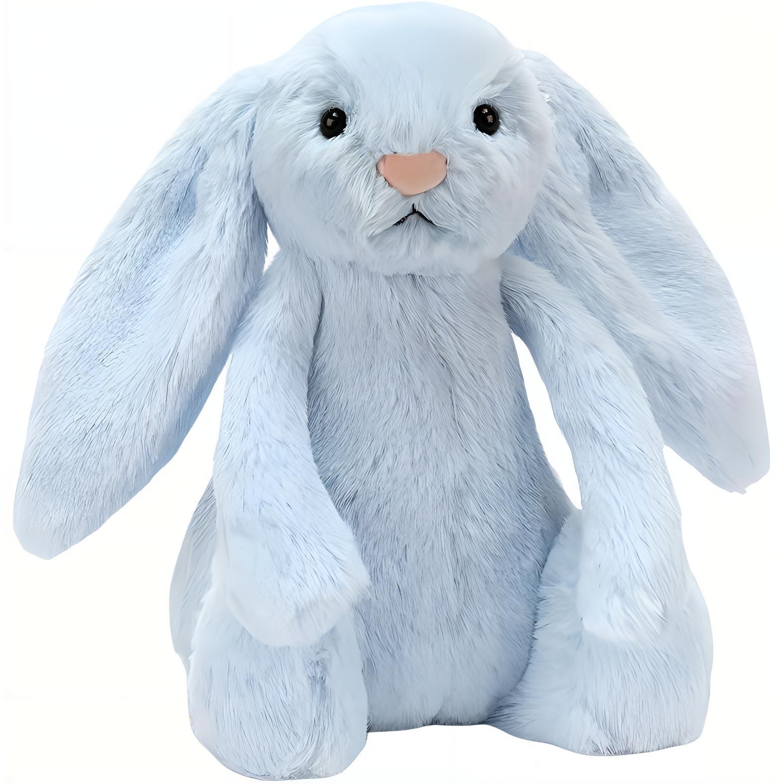 

JELLYCAT Bonnie Rabbit series shy bunny rattle blue N cute vocalisation doll plush doll sitting height 18cm high