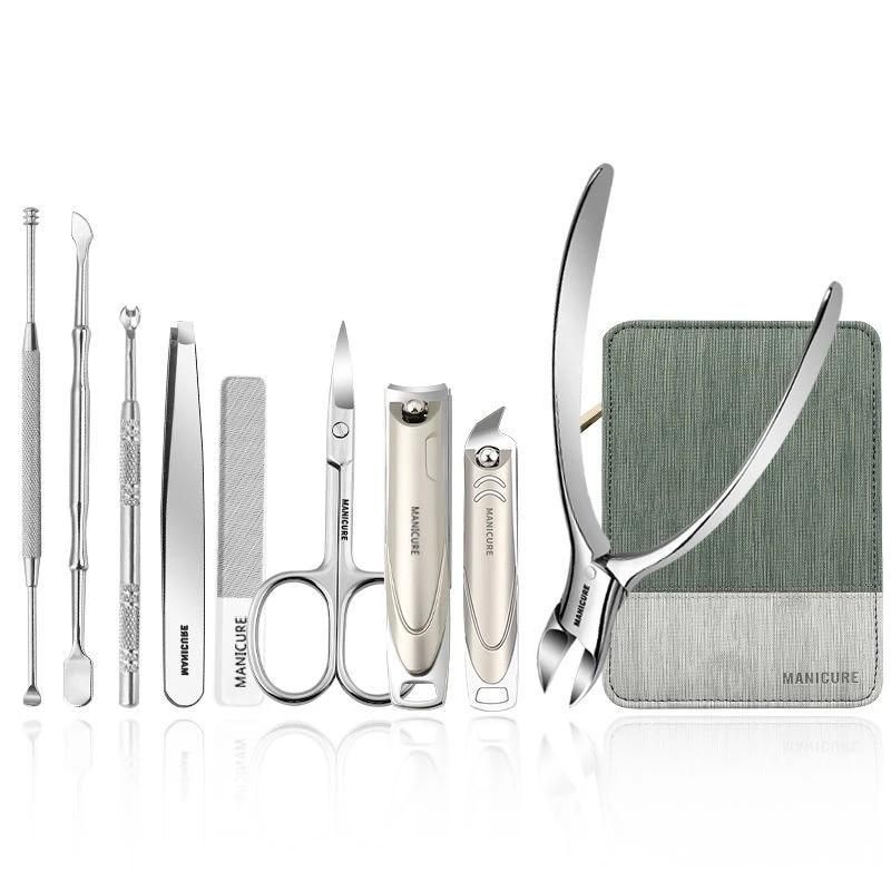 Manicure Set Pedicure Sets Nail Clipper Stainless Steel Professional Nail Cutter Tools with Travel Case Kit Christamas Gift