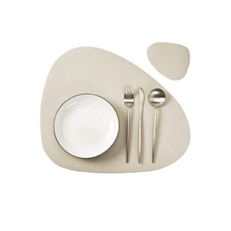 1/4/10 Sets Black Faux Leather Placemats & Coasters Set Round Oval Dining Table Mats for Home Christmas Gift Placemats Sets