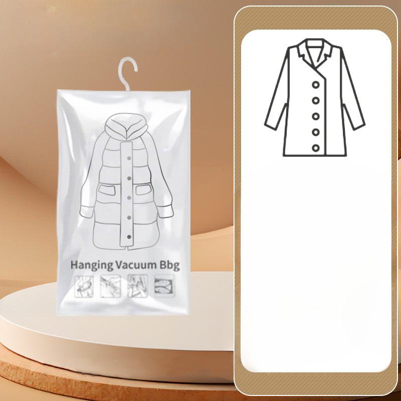 Hanging Vacuum Hanging Bag Hook Vacuum Compression Bag Down Jacket Clothing Storage Bag Side-pull Dust-proof Bag