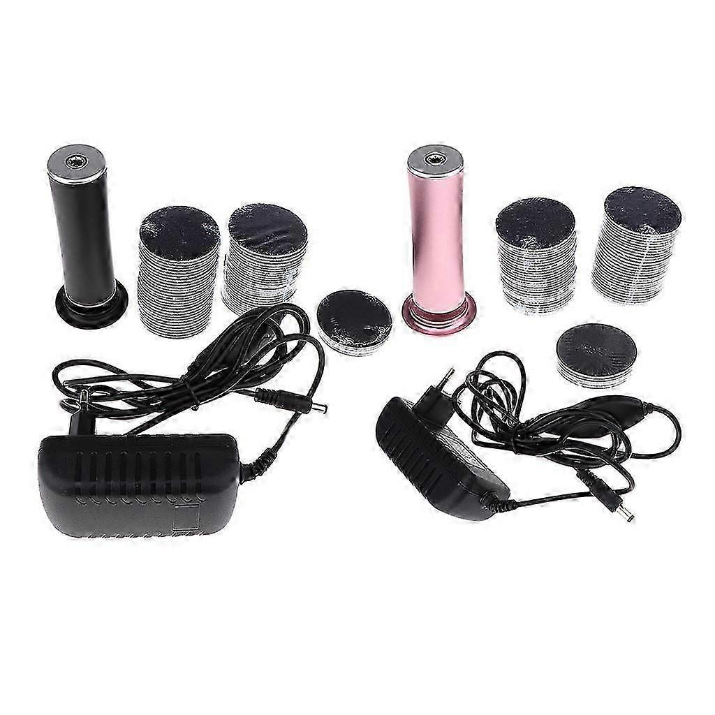 Electric Foot Callus Remover Kit with 10 Replacement Sandpaper Disks EU Plug for Home Pedicure and Foot Care Treatment