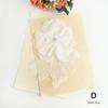White Mesh Flower Embroidery Patches Pearl Stamen Applique Sequin Embroidery Patches Handmade Fabric Patches Evening Dress