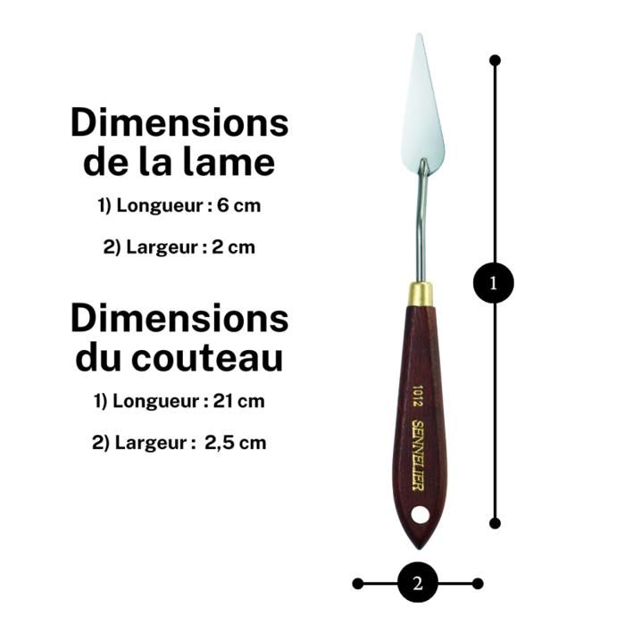 Painting Knife - Sennelier - No. 1012 - Wooden Handle - Steel Blade