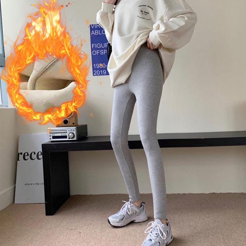 Quality Abraded Leggings Women's Outer Wear Spring and Autumn Trousers Thin Long Johns Women's Winter Velvet Thickened Integrated Cotton Trousers