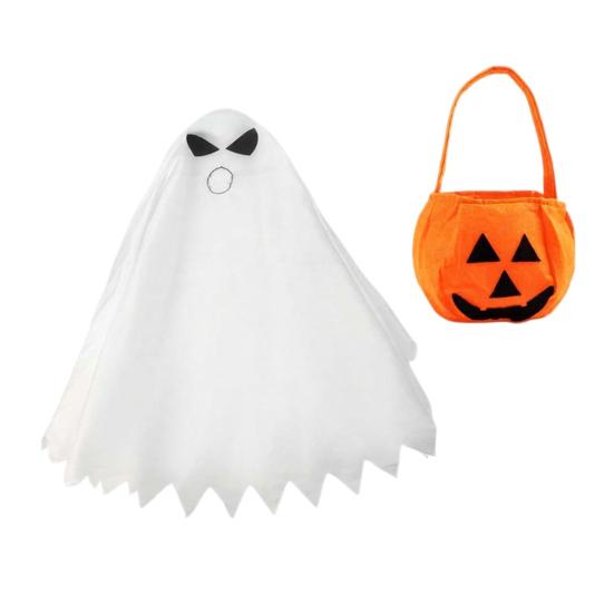 Halloween Ghost Goose Outfit, Lawn Porch Goose Clothes, Fall Halloween Goose Costume for Outdoor Patio Yard Lawn Decoration