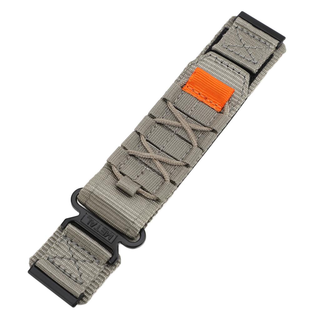 24mm Nylon Watch Strap Smart Watch Band Replacement Sport Watch Wristband for 9 Baro/ 9/7/D5i Grey
