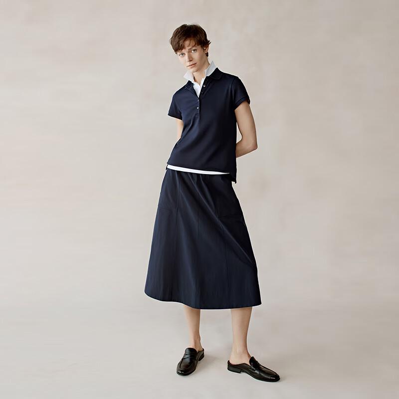 OVVOVV Women s Elastic Waist A-Line Midi Skirt XL