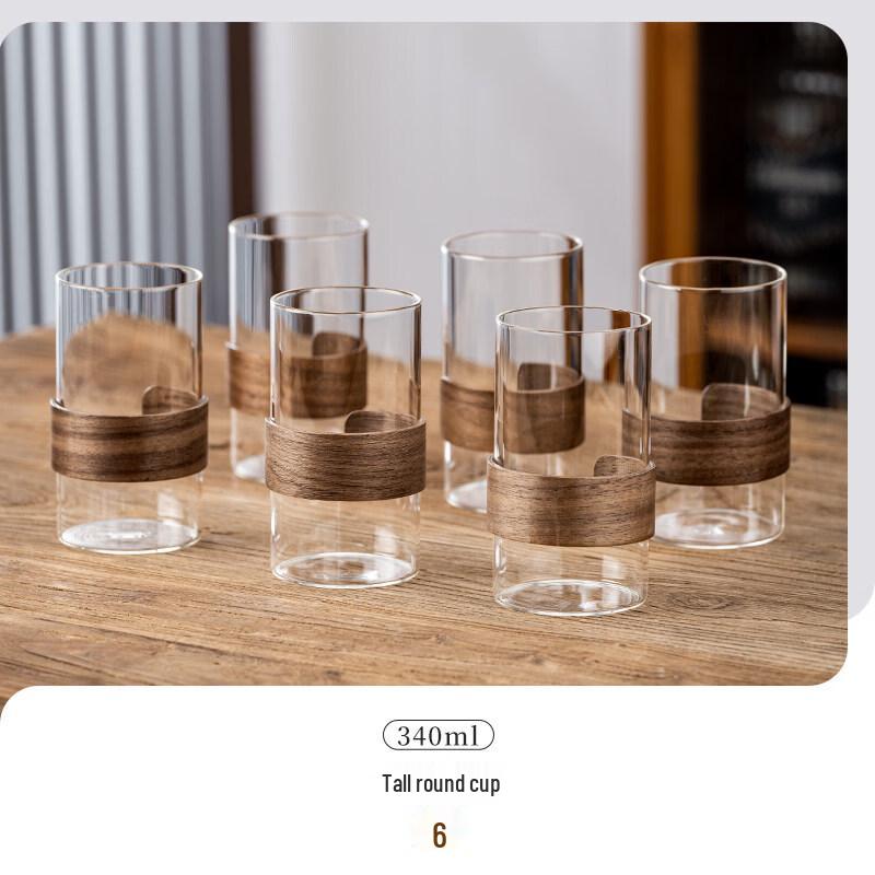 

QINJI New Chinese Style Heat-Resistant Glass Teacup Set