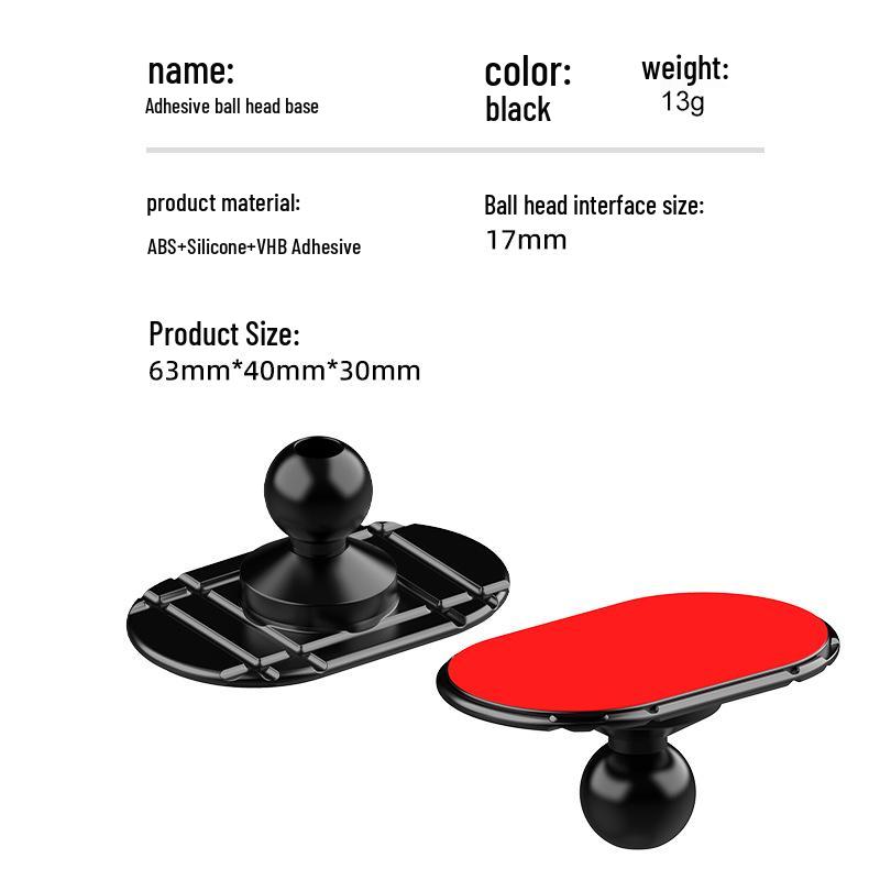 

Adhesive Car Phone Holder 17mm Ball Head Base for Mercedes-Benz & BMW Navigation Clip