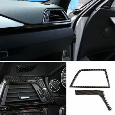For BMW 3 4 Series GT 13- Real Carbon Fiber Dashboard L&R  Outlet Vent Trim