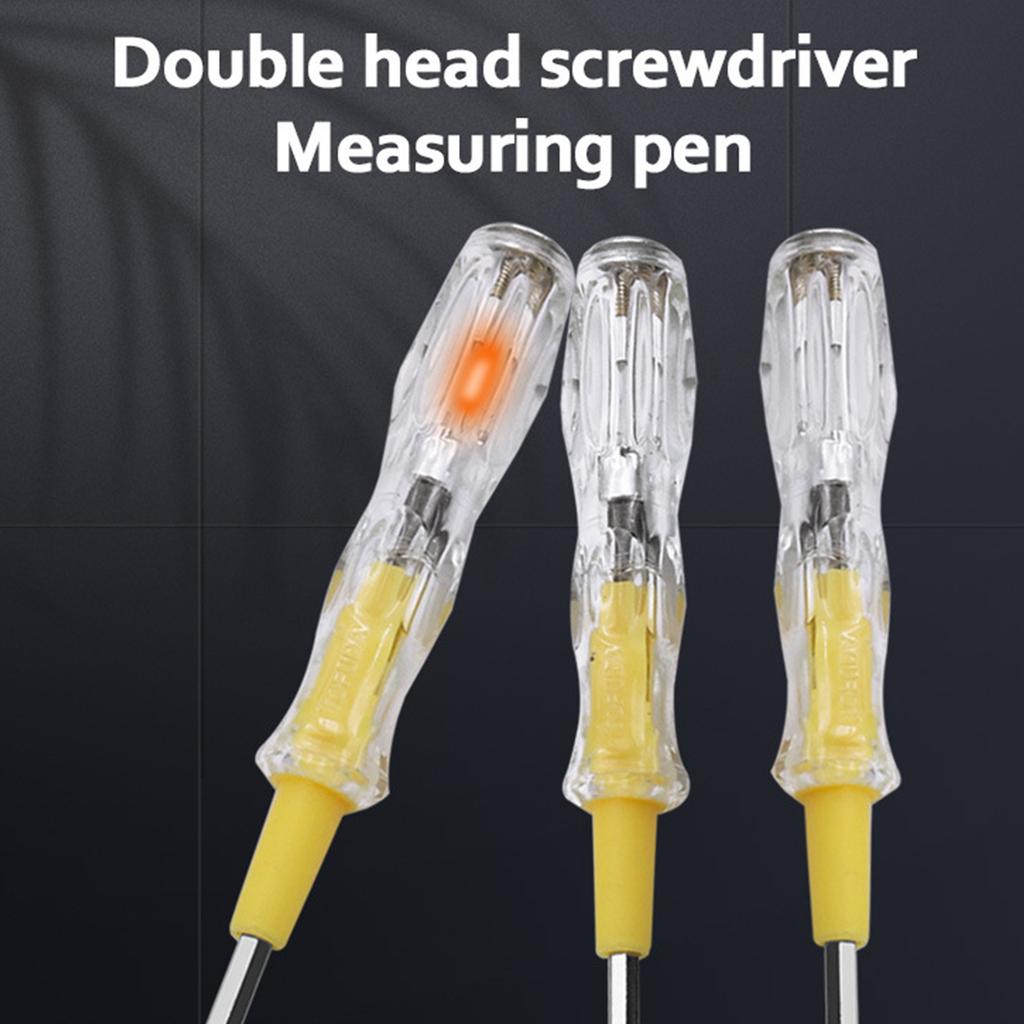 AC/DC100-500V Voltage Detector Electric Test Tester Pen Double Heads Removable Screwdriver with Indicator Light
