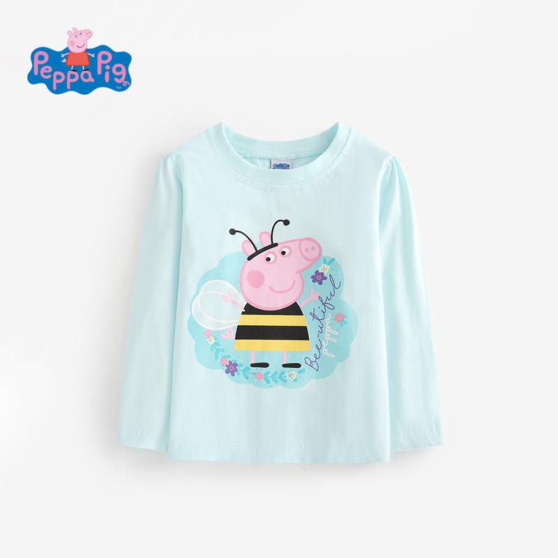 Peppa Pig Kids' Long Sleeve Cartoon T-shirt – Fashionable Spring/Autumn Wear