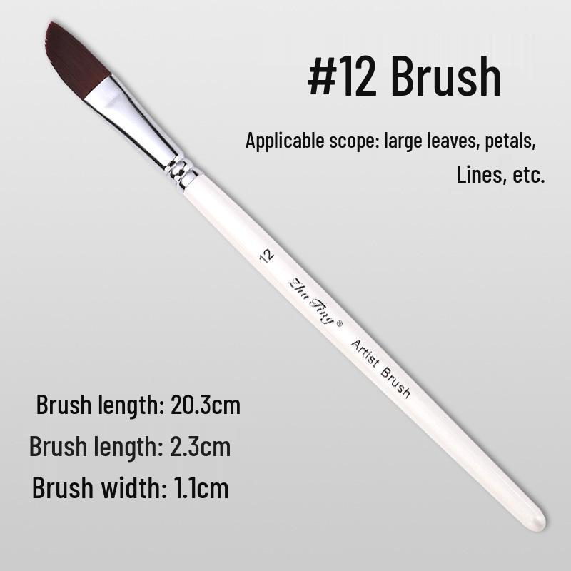 17-Piece Face Painting Brush Set: Hook Line, Embossing, Row, Flat, Oblique, Petal Brushes