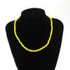 2022 European & American Rainbow Rice Bead Pendant Necklace: Summer Handmade Pure Color with Short Snake Bone Design