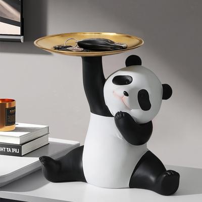 Cute Panda Tray Porch Key Storage Ornaments  Creative Home Living Room Creative Desktop Decorations  Gifts