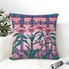 Romantic French pink decorative flowers Pillow Case linen pillow case sofa home decor cushion cover cushion cove