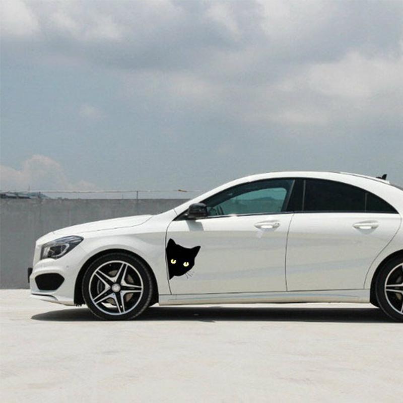 Creative Funny Car Stickers Peeking Cat Vinyl Sticker Decal Car Styling Sticker Decal Auto Exterior Decoration Accessories