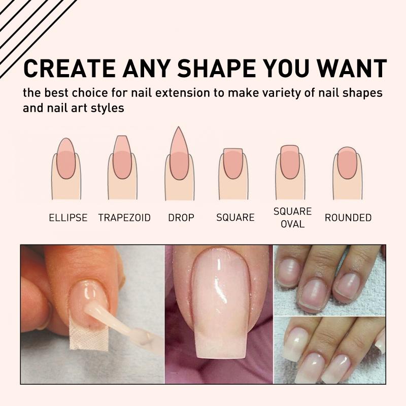 Jaysuing Fiber Nail Art Set Burst Nail Glue Quick Dry Waterproof Transparent Extended Nail Care one size