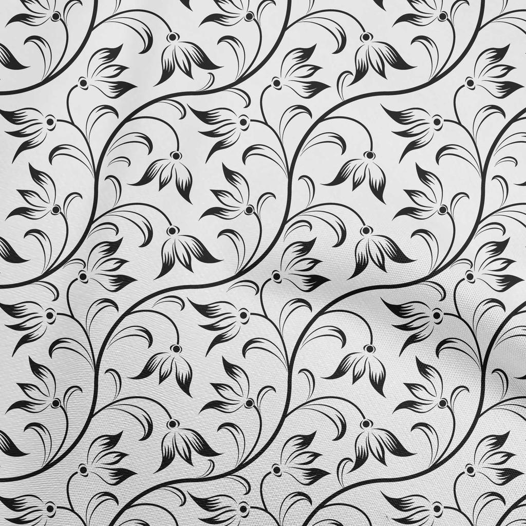 oneOone Cotton Flex Grau Stoff Asiatisch Blumen Block Kleid Material Stoff Druck Stoff Meterware 40 Zoll