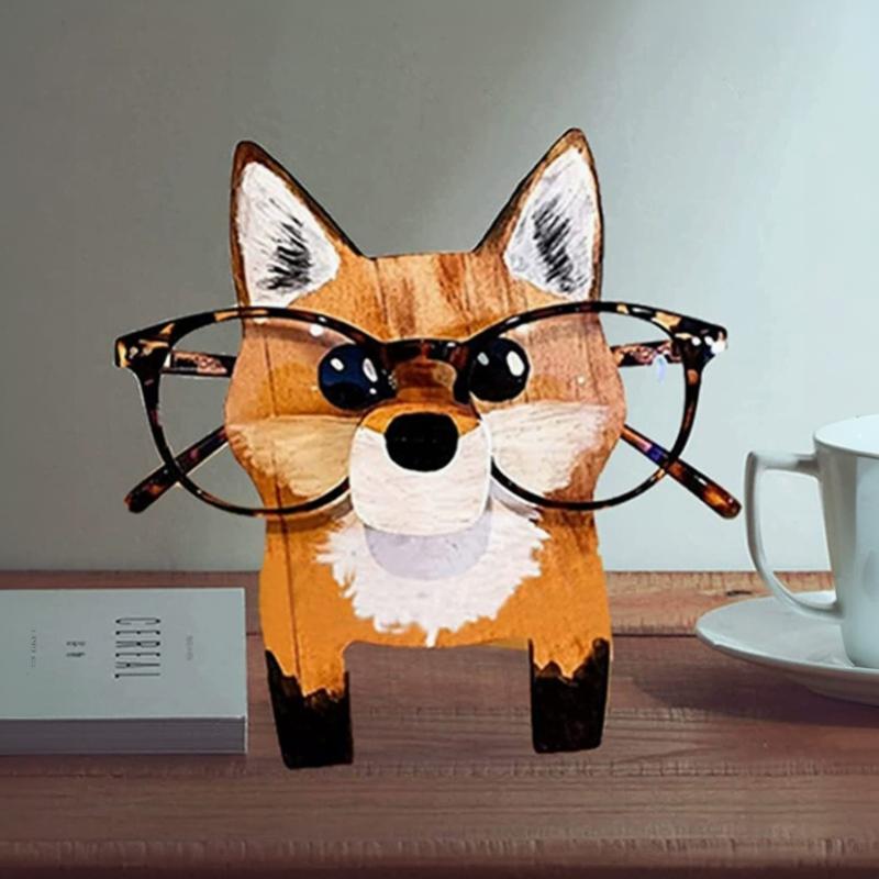 Cute Wooden Animal Sunglass Display Rack Shelf Animal Eyeglasses Show Stand Animal Glasses Rack Jewelry Storage Holders & Racks