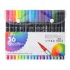 Color watercolor pens 36-color set brush marker water-based illustration art markers dual-tip bold fine drawing coloring supplies office childrens