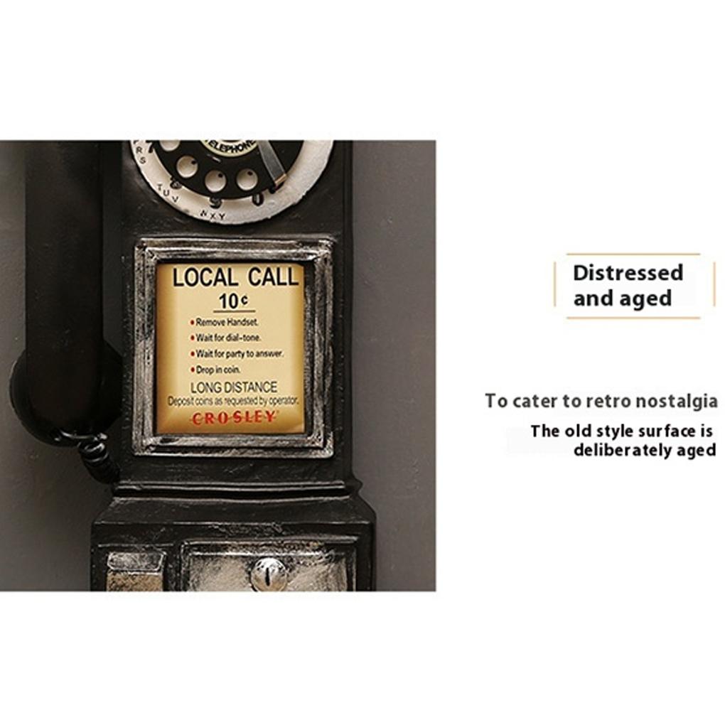 Ren ,Home ,For Figurine Telephone Ornament Decorative Props Vintage Phone For Hotel Decoration, Decorative Items