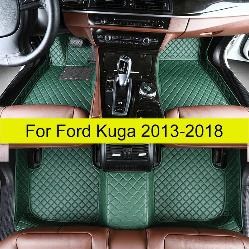 Car Floor Mats For Ford Kuga 2013 2014 2015 2016 2017 2018  Auto Foot Pads Automobile Carpet Cover Interior Accessories