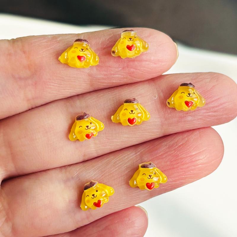 

60 Pieces Of Cartoon Resin Mini Love Dog Charm Diy Nail Craft 3D Decorative Jewelry A135