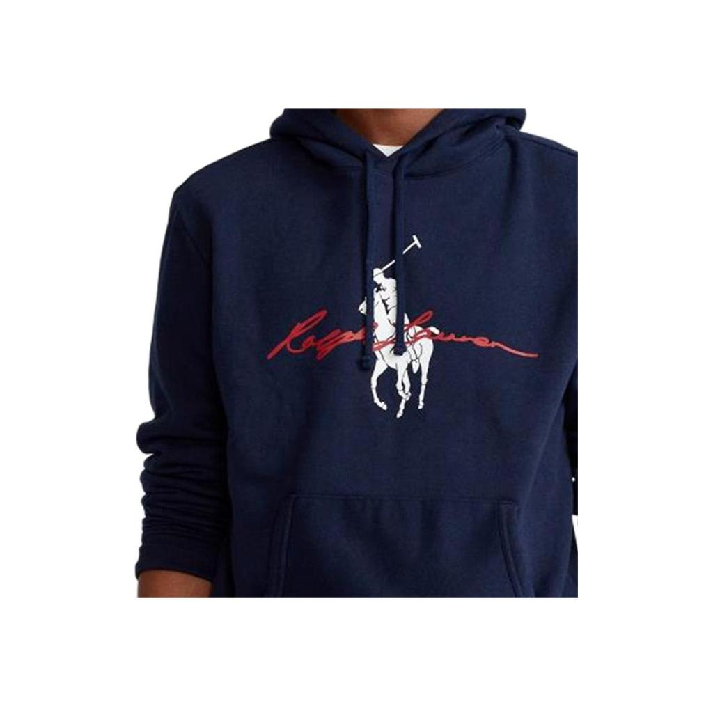 Polo Ralph Lauren Logo Printed Hooded Sweatshirt Men sweatshirt Navy-Blue 710839053-001
