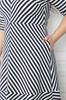 Women's Big Size Dress Striped Classic Dress
