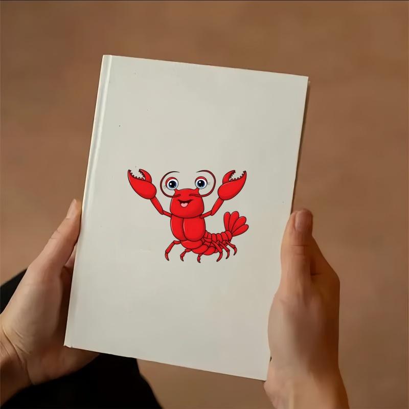 2 sheets of red cartoon lobster car stickers, lobster style car badge stickers, lobster pattern stickers, suitable for vehicle accessory decoration