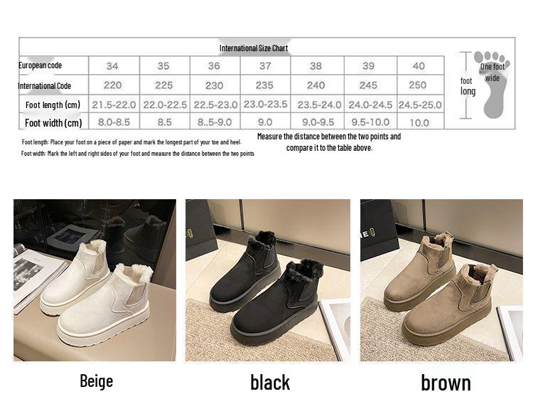 Damtjockbottnade snökängor 2025: Varm, Pådragbar, Halkfri, Mångsidig, Vinterstil med Plus-sammet.