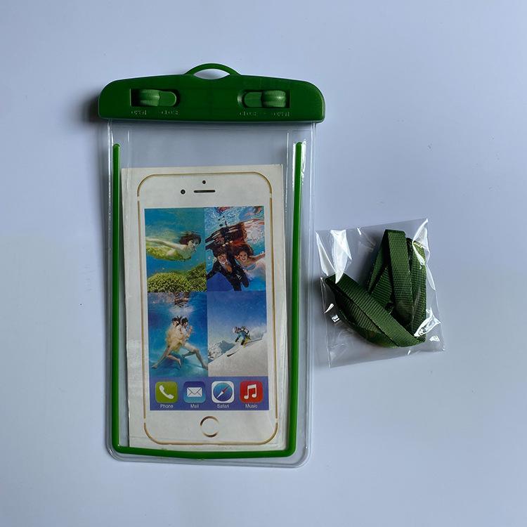 PVC Transparent Luminous Waterproof Phone Bag for Swimming, Photos, Diving, with Customizable Logo