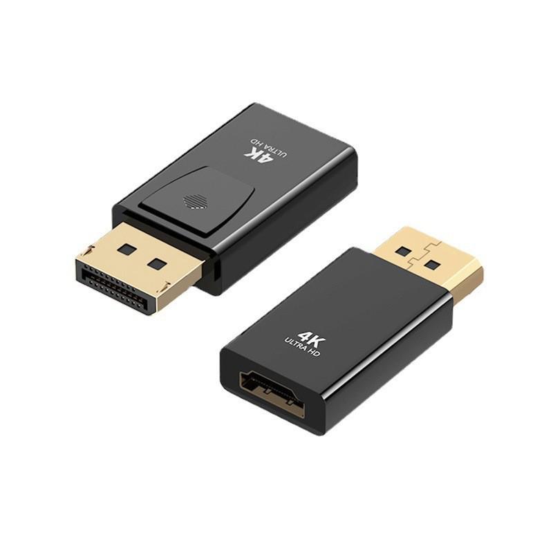 4K DP to HDMI Adapter: High-Def Video Converter, DP Male to HDMI Female, Syncs Audio/Video, Driver-Free