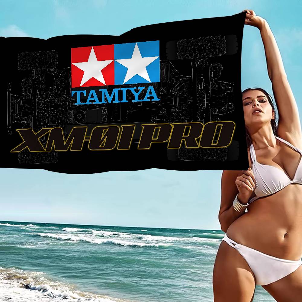 T-Tamiya Logo Bath Towel Microfiber Soft Water Absorbing Breathable For Girl Kids Decorative Cartoon Beach Towel