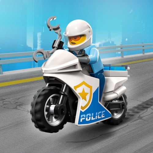 LEGO City Police Bike Chase Toy Present Birthday Block Educational Christmas Boys Girls Children 5 Years Old 6 Years Old 7 Years Old 8 Years Old Vehic
