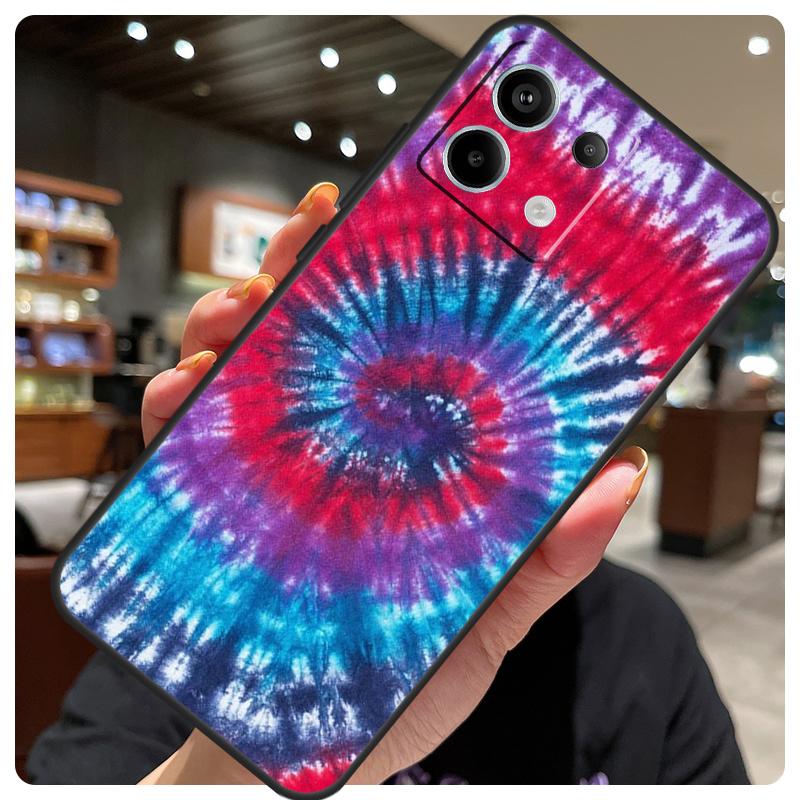 Rainbow Spiral Tie Dye Case For Xiaomi Redmi Note 13 12 9 10 11 14 15 Pro Plus Cover For Redmi 14C 10C 12C 13C 15 C
