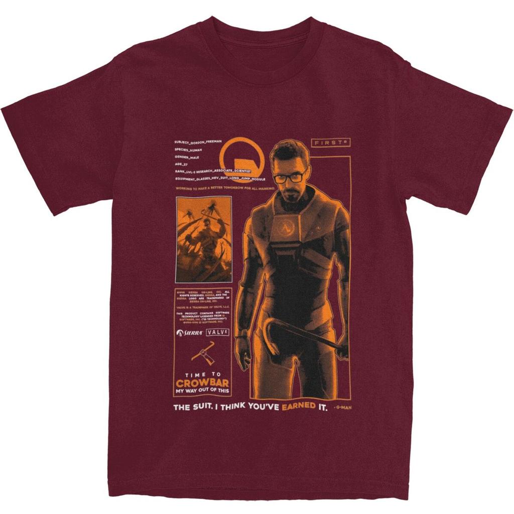 Männer Frauen T-Shirt Videospiele HALFS LIFES V2 T-Shirts Hipster Sommer T-Shirts Fantastisches Design Baumwoll-Tops Geschenkidee