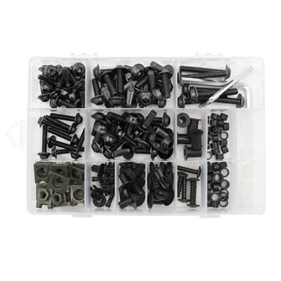 155-teiliges Motorrad-Verkleidungsbolzen-Set Windschutzscheiben-Befestigungsscheiben Muttern Bolzen Schrauben Clips Befestigungselemente Kompatibel für CBR 600RR