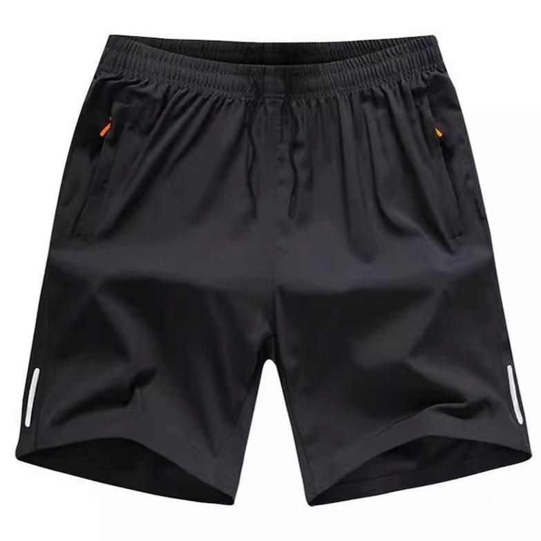 Herrars Snabbtorkande Ice Silk Shorts - Sommar Lös Passform, Fempunkts, Casual Sportstil