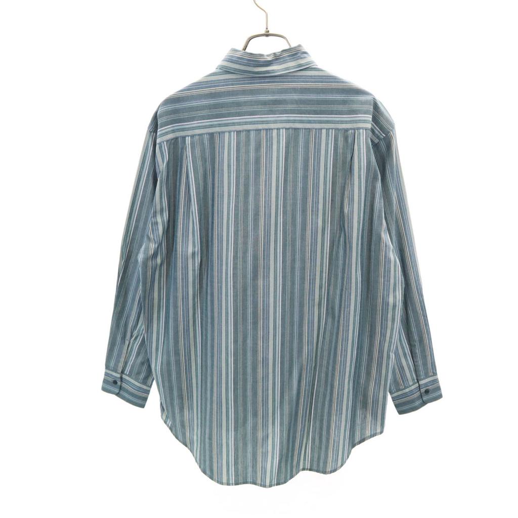unused nano universe Random Stripes Long sleeve shirt S green Men's Used